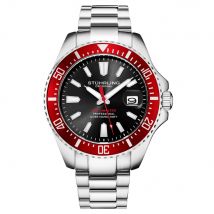 STÜHRLING Original Men Depthmaster 3950A Quartz 42mm Diver in Red