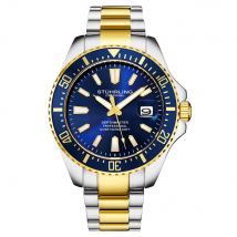 STÜHRLING Original Men Depthmaster 3950A Quartz 42mm Diver in Gold