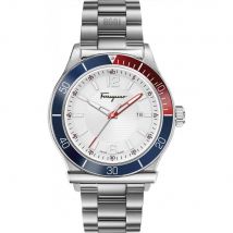 Salvatore Ferragamo Men SFYK00520 1898 Sport 44mm Quartz Watch in Silver