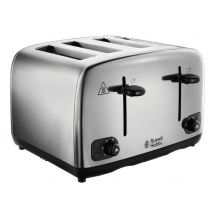 Russell Hobbs Adventure Brushed & Polished 4 Slice Toaster in Silver