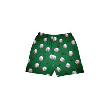 SOCKSHOP Men 1 Pair Magic Boxer Shorts In Golf Pattern in Green | Size: Small
