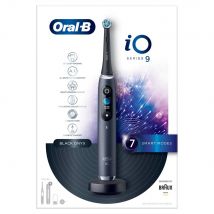 Oral B Oral-B iO9 Black Onyx Rechargeable Electric Toothbrush with App Connectivity in Clear