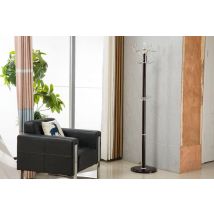 Modernique Metallo Metal and transparent Tube 185 cm High Coat Rack with Heavy Sturdy 38 cm Base. in Brown