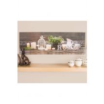 Art for the Home Home LED Printed Canvas Wall Art in Brown