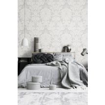 Superfresco Easy Grey Venetian Damask Wallpaper