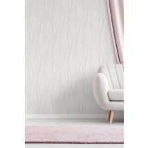 Boutique Tango Geometric Wallpaper in White