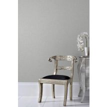 Boutique Chenille Textured Plain Wallpaper in Grey