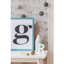 Boutique Safari Metallic Wallpaper in Cream