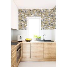 Superfresco Easy Jungle Animals Wallpaper in Yellow