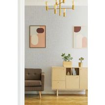 Boutique Royal Silk Textured Plain Wallpaper in Silver