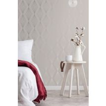 Boutique Marquise Geometric Wallpaper in Beige