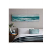 Art for the Home Abstract Shores Printed Canvas in Blue