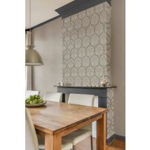 Boutique Refine Geometric Wallpaper in Natural | Size: 10000mm_x_520mm