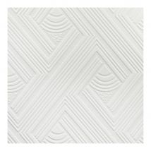 Superfresco Paintable Paintable Geometric Textured White Durable Heavy Duty Wallpaper