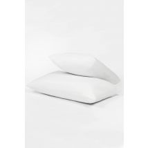 OHS Pair of 2 Soft Touch Support Medium Bounce Back Pillows in White