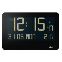 Braun Digital Wall Clock in Black