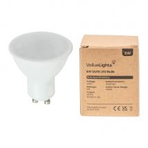 ValueLights 20 Pack GU10 White Thermal Plastic Spotlight LED 5W Cool White 4500K 450lm Light Bulb