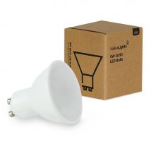 ValueLights 8 Pack GU10 White Thermal Plastic Spotlight LED 5W Cool White 6500K 450lm Light Bulb