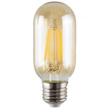 ValueLights 5 Pack E27 Amber Glass Bodied Radio Valve LED 4W Warm White 2700K 400lm Light Bulb in Orange