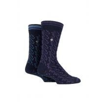 Jeep Men 2 Pair Spirit Cotton Socks in Dark Navy | Size: 6-11