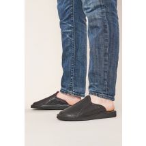 Moshulu Men 'Douglas 4' Men's Leather Mule Slippers in Black | Size: 8