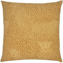 Furn Hidden Cheetah Animal Print Cushion in Yellow | Size: 50cm x 50cm