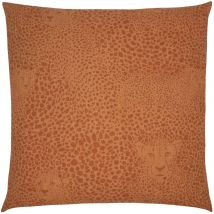 Furn Hidden Cheetah Animal Print Cushion in Terracotta | Size: 50cm x 50cm