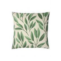 Paoletti Laurel Botanical Printed Cushion in Dark Green | Size: 45cm x 45cm