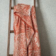 Morris & Co Marigold Jacquard Throw in Orange | Size: 130cm x 170cm