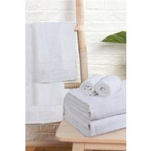 OHS 4 Pack of 100% Cotton Bath Sheet Bathroom Towel in White