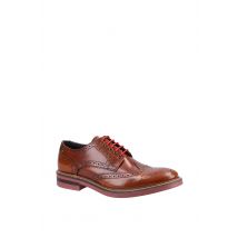 Base London Men Woburn Hi-Shine Brogue Shoe in Tan | Size: 12