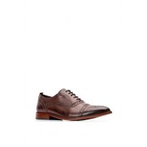 Base London Men Cast Washed Brogue Shoe in Brown | Size: 11