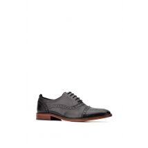 Base London Men Cast Waxy Brogue Shoe in Black | Size: 8