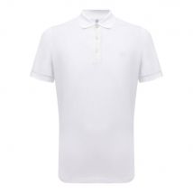 Burberry Men Monogram Embroidered White Polo Shirt | Size: Small