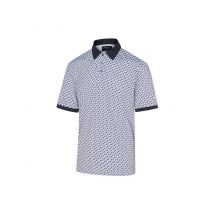 Under Par Men Geometric Print Moisture Wicking Golf Polo Shirt in Grey | Size: X-Large