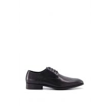 Dune London Men Wide Fit 'Satchel' Leather Derbies in Black | Size: 9