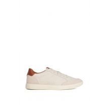 Dune London Men 'Tabor' Leather Trainers in White | Size: 9