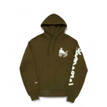 Money Men Sig Line Fleece Hood in Olive | Size: large