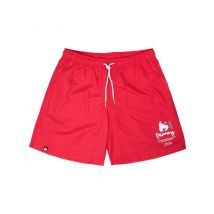 Money Men Copyright Swim Shorts in Red | Size: Small