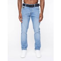 Crosshatch Men Princed Denim Jeans in Light Blue | Size: 40S