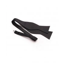 Savile Row Company London Men 100% Silk Self Bow Tie in Black