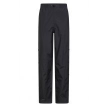 Mountain Warehouse Men Downpour Waterproof Over Trousers Rain Short Leg Length in Black | Size: X-Large