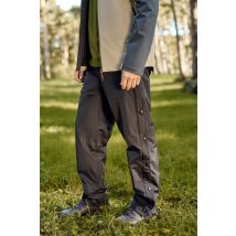 Mountain Warehouse Men Waterproof Highly Breathable Membrane Regular Fit Overtrousers in Black | Size: 3X-Large
