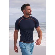 Mountain Warehouse Men Quick Dry Stretchy Beach Swimming UV Rash Vest in Navy | Size: Small