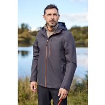Mountain Warehouse Men 'Brisk' Extreme Multiple Pockets Waterproof Outdoors Jacket in Dark Grey | Size: large
