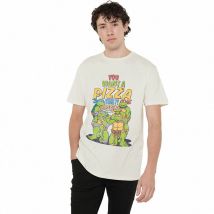 Men Teenage Mutant Ninja Turtles Pizza This Mens T-Shirt Natural | Size: Small