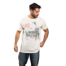 Men Knight Rider 82 Cotton T-shirt in Beige | Size: 2X-large