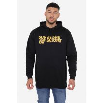 Men Dungeons & Dragons 70's Logo Mens Pullover Hoodie Black | Size: Medium