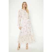 Oasis Ditsy Floral Dobby Chiffon Midi Dress In Ivory