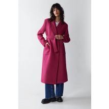 Warehouse Premium Wool Look Tailored Coat In Pink